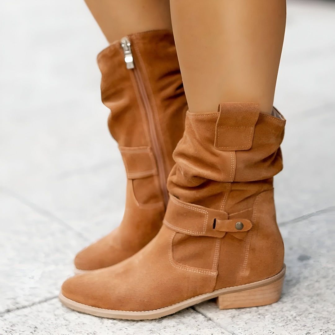 Harper Bellini | Slouchy Suede Ankle Boots For Women