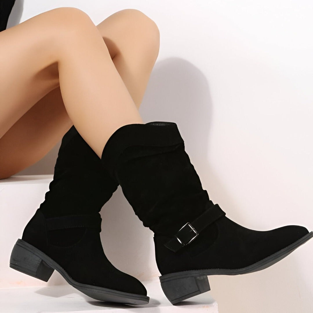 Harper Bellini | Slouchy Suede Ankle Boots For Women