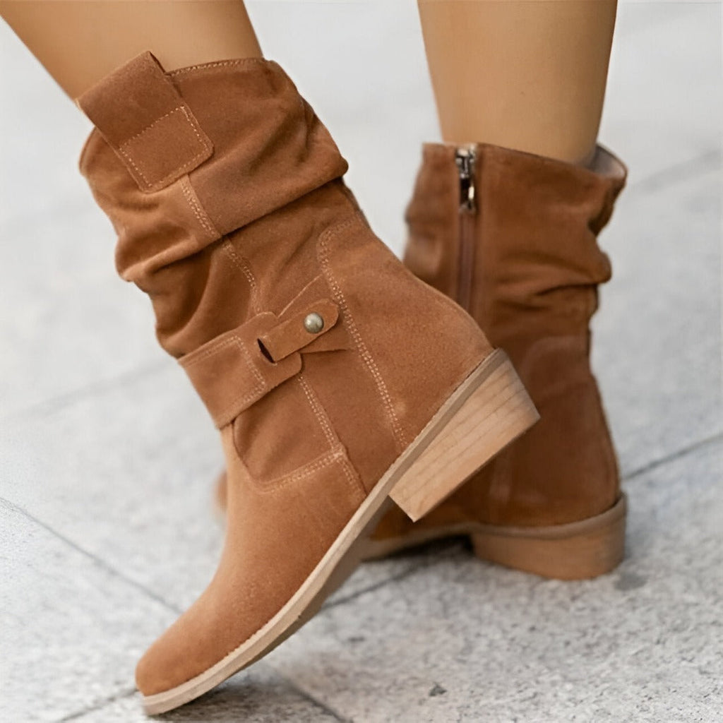 Harper Bellini | Slouchy Suede Ankle Boots For Women