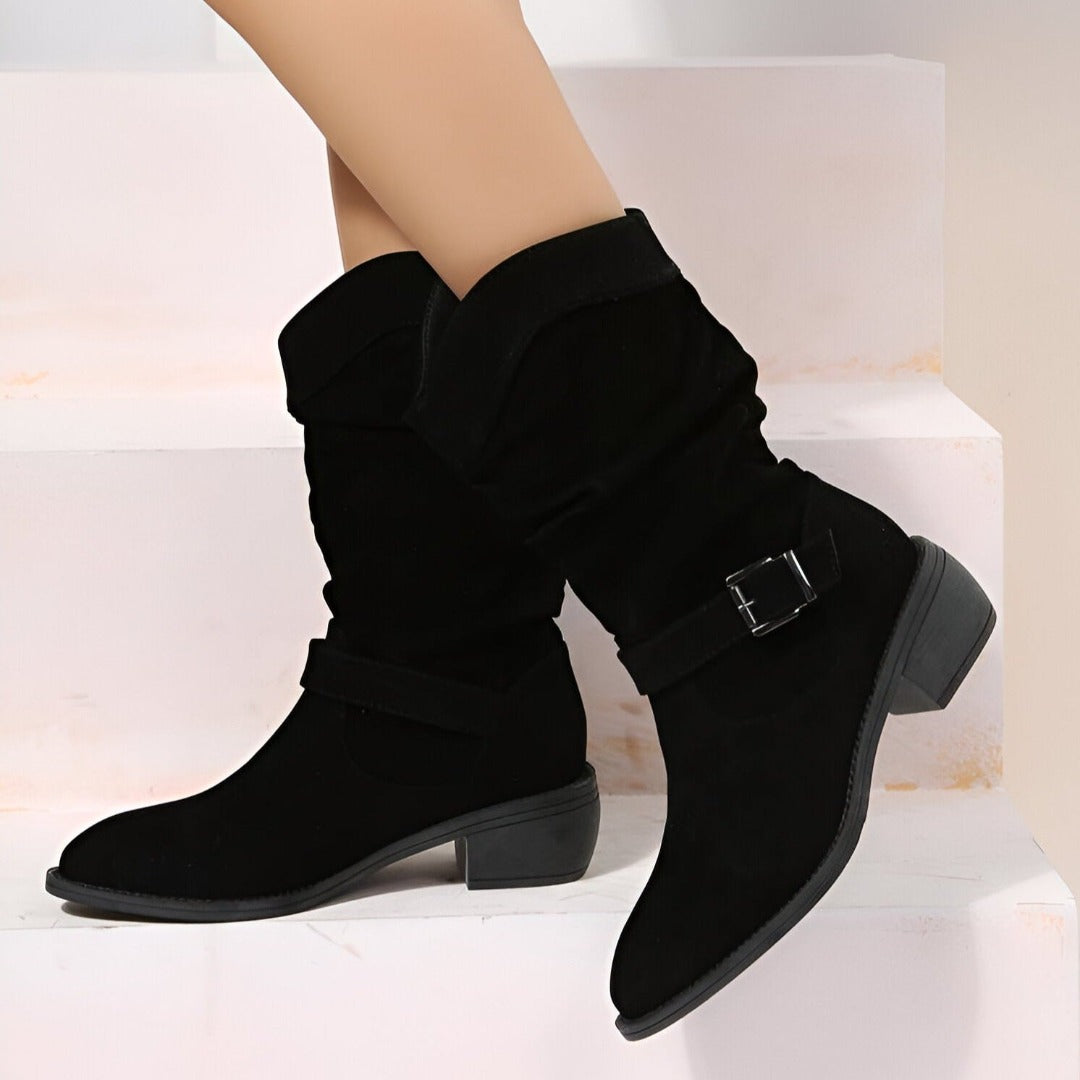 Harper Bellini | Slouchy Suede Ankle Boots For Women