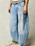 Leilani Monroe | Leopard Print Barrel Jeans For Women