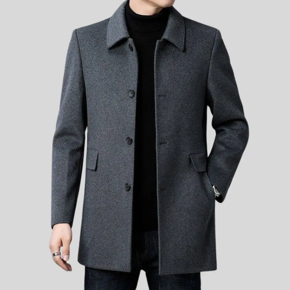 Oliver Beaumont | Classic Wool Overcoat For Men