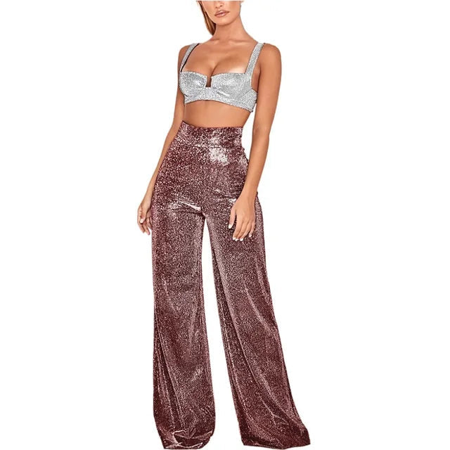 Bianca Laurent | High Waist Glitter Party Pants For Women