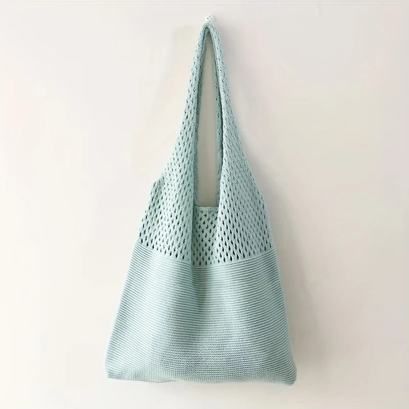Women's Mesh-Knit Shoulder Bag Tote Handbag
