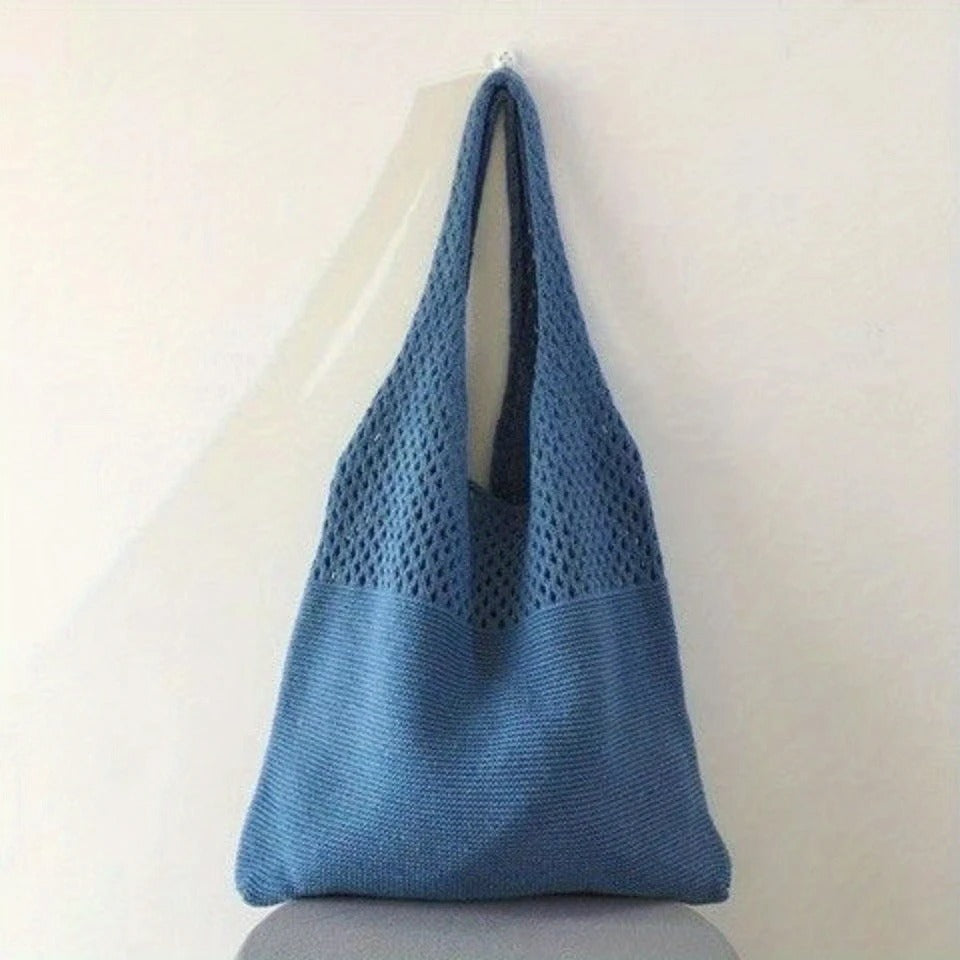 Women's Mesh-Knit Shoulder Bag Tote Handbag