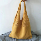 Women's Mesh-Knit Shoulder Bag Tote Handbag