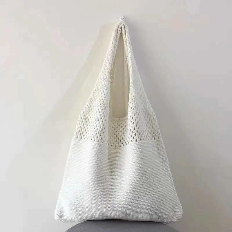 Women's Mesh-Knit Shoulder Bag Tote Handbag