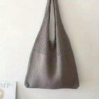 Women's Mesh-Knit Shoulder Bag Tote Handbag