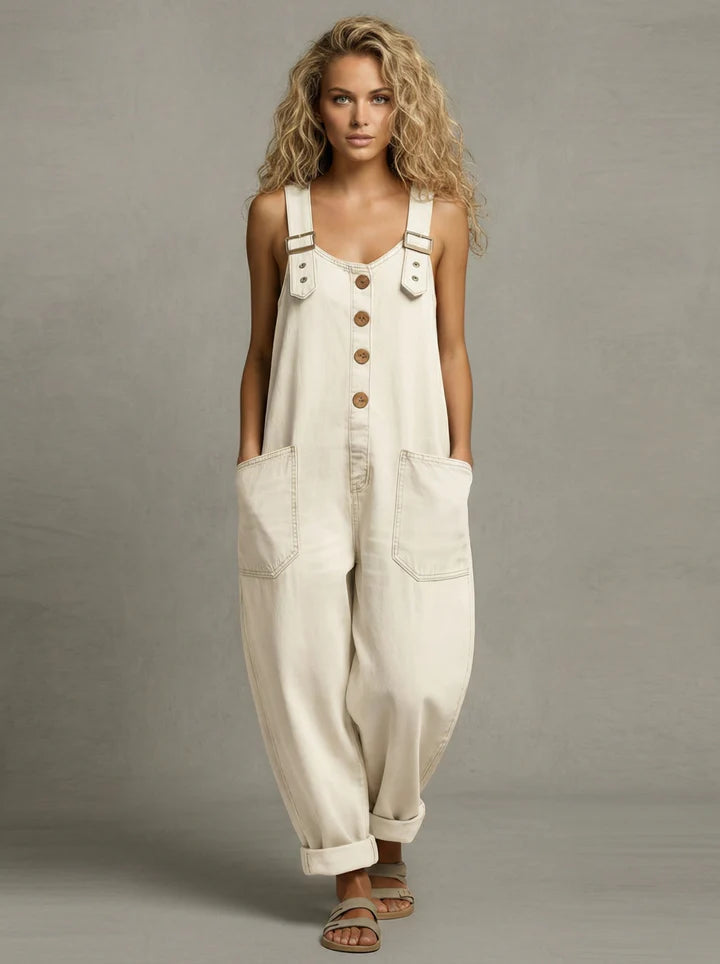 Women's Relaxed Overalls with Wide Straps for Autumn Everyday Everyday Wear