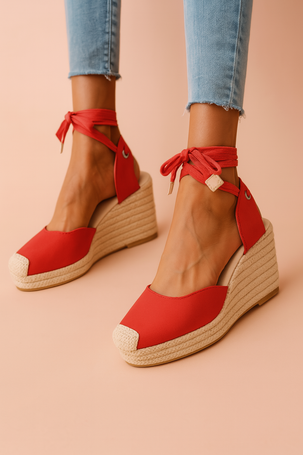 Maja | Wedge sandals with ties