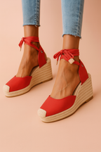 Maja | Wedge sandals with ties