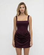 Sienna Laurent | Butter Yellow Corset Mini Dress For Women