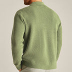Men's Cardigan Button Up Knit Patch Pockets Collar — view 2