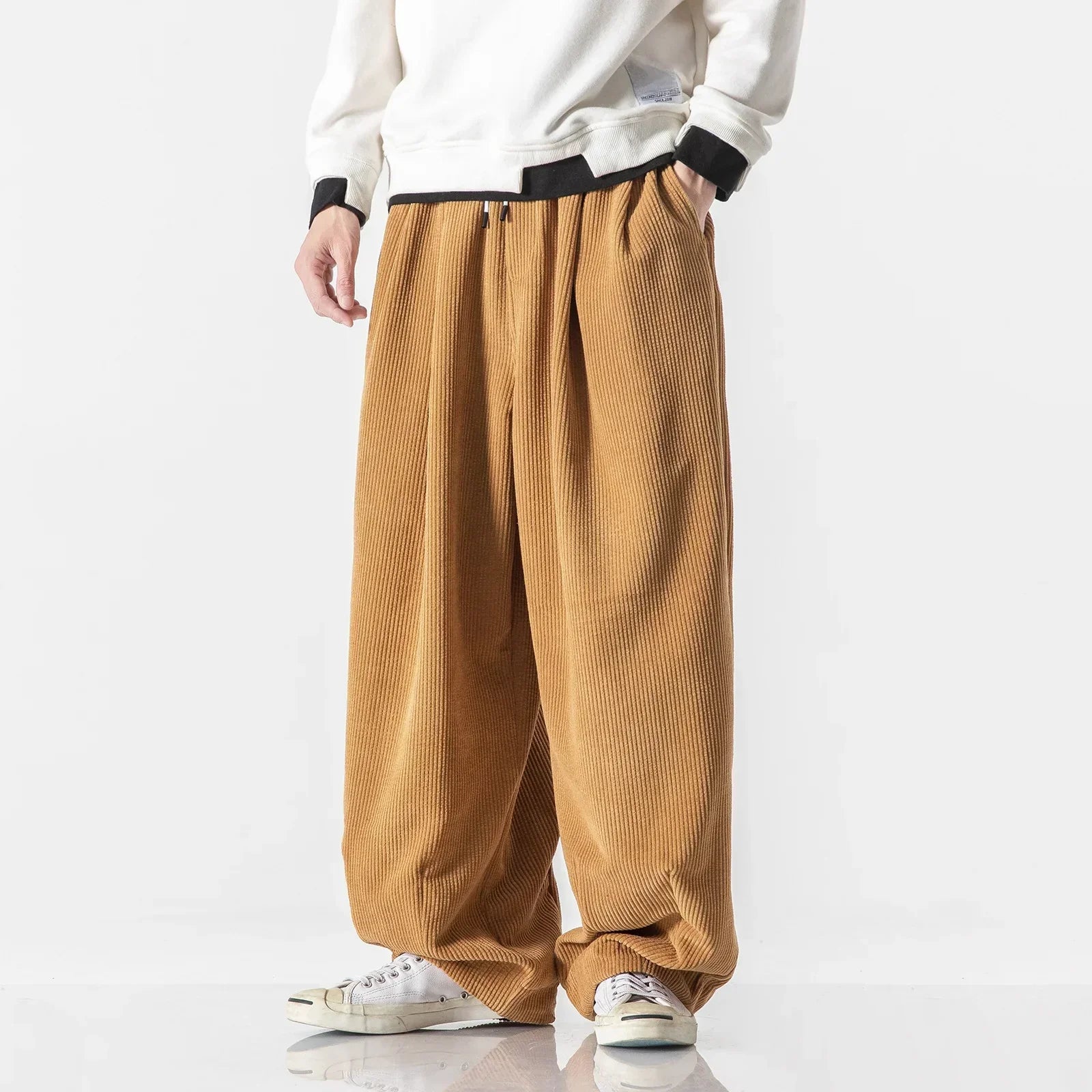 Men's Sweatpants Wide Leg Baggy Elastic Waist — view 1