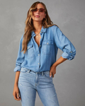 Elena Moretti | Casual Denim Shirt For Women