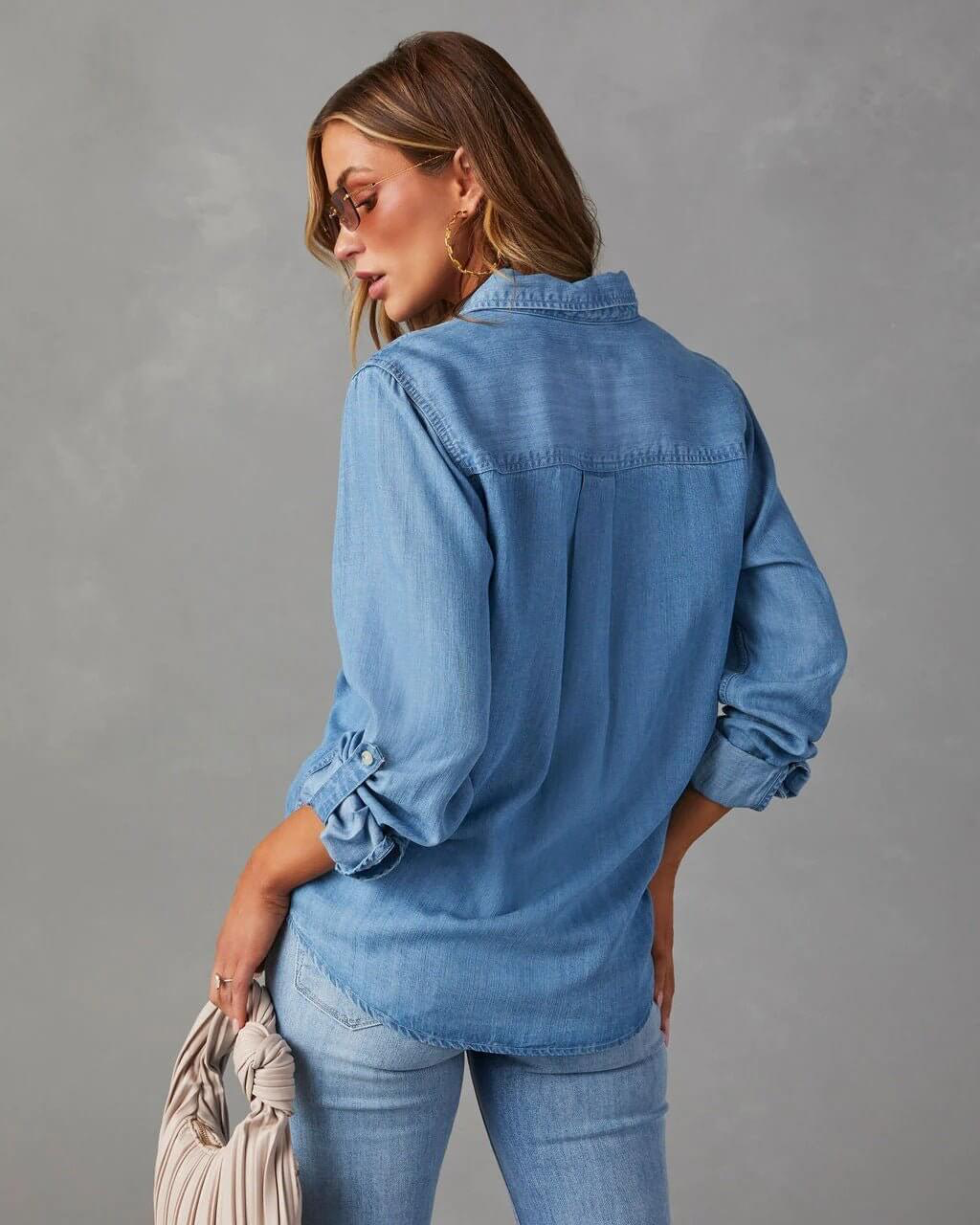 Elena Moretti | Casual Denim Shirt For Women