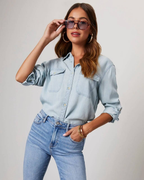 Elena Moretti | Casual Denim Shirt For Women