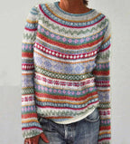 Rosalie Bellini | Rainbow Stripe Knit Sweater For Women