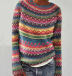 Rosalie Bellini | Rainbow Stripe Knit Sweater For Women