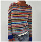 Rosalie Bellini | Rainbow Stripe Knit Sweater For Women