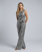 Sophie Bellini | Gold Sequin Evening Jumpsuit For Women