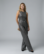 Sophie Bellini | Gold Sequin Evening Jumpsuit For Women
