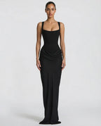 Sienna Laurent | Satin Corset Maxi Dress For Women