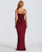 Sienna Laurent | Satin Corset Maxi Dress For Women