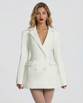 Genevieve Laurent | White Blazer Mini Dress For Women