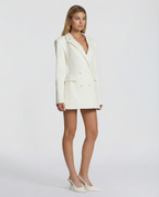 Genevieve Laurent | White Blazer Mini Dress For Women