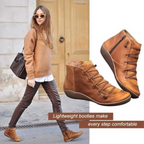 Women's Leather Ankle Boots Barefoot Minimalist Flat Shoes