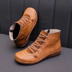 Women's Leather Ankle Boots Barefoot Minimalist Flat Shoes