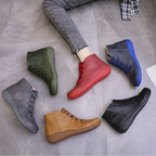 Women's Leather Ankle Boots Barefoot Minimalist Flat Shoes