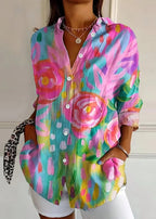 Cotton Button Up Printed Blouse for Australian Summer Everyday Wear