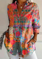 Cotton Button Up Printed Blouse for Australian Summer Everyday Wear