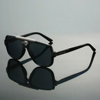 Unisex UV400 Retro Square Aviator Acetate Sunglasses
