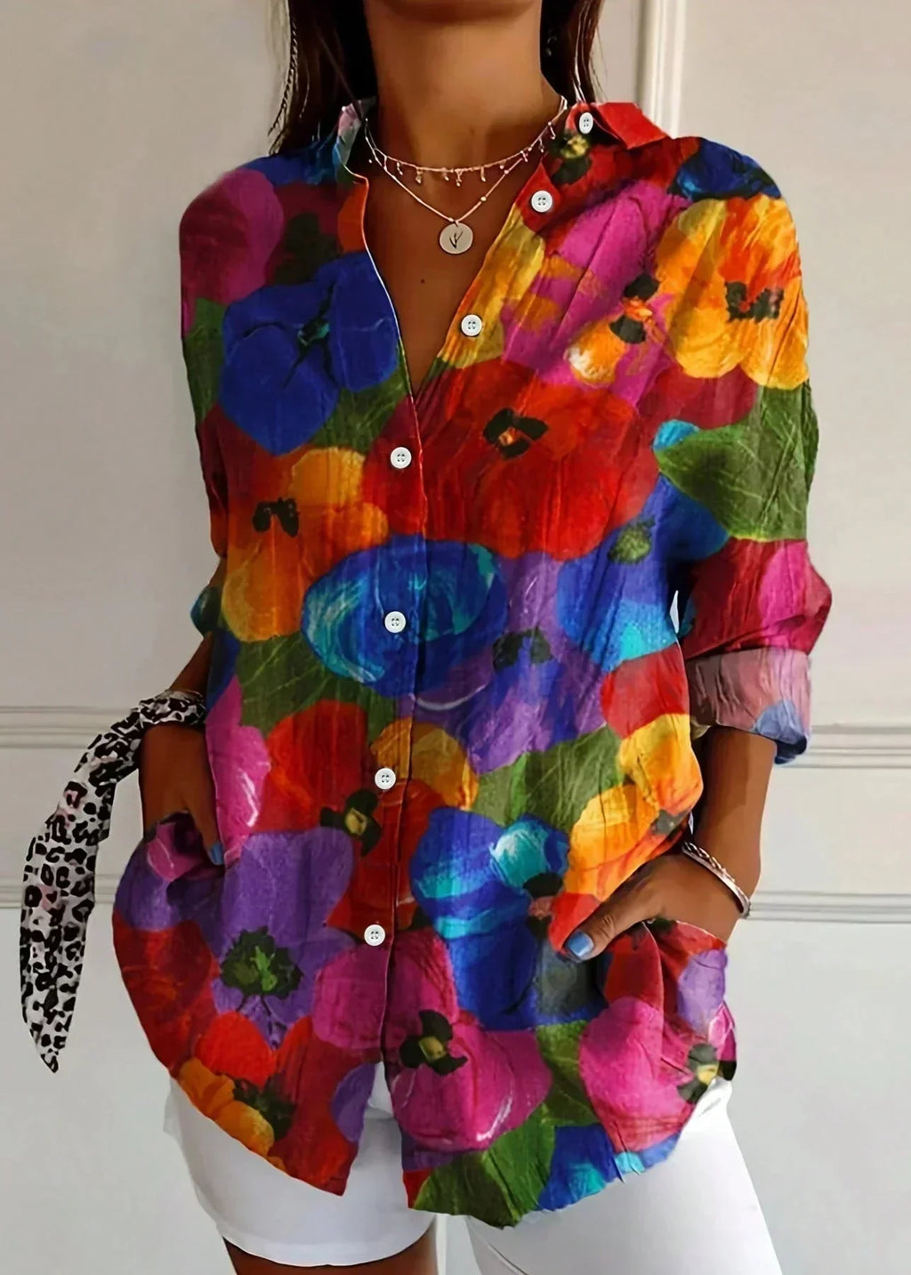 Cotton Button Up Printed Blouse for Australian Summer Everyday Wear