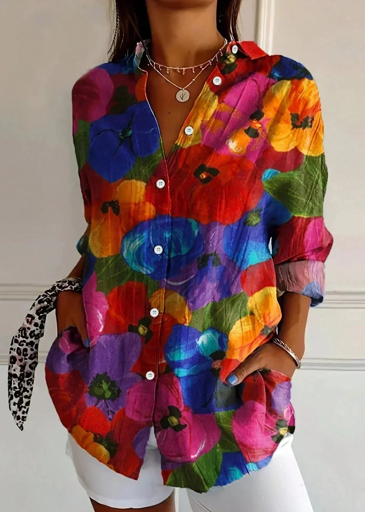 Cotton Button Up Printed Blouse for Australian Summer Everyday Wear