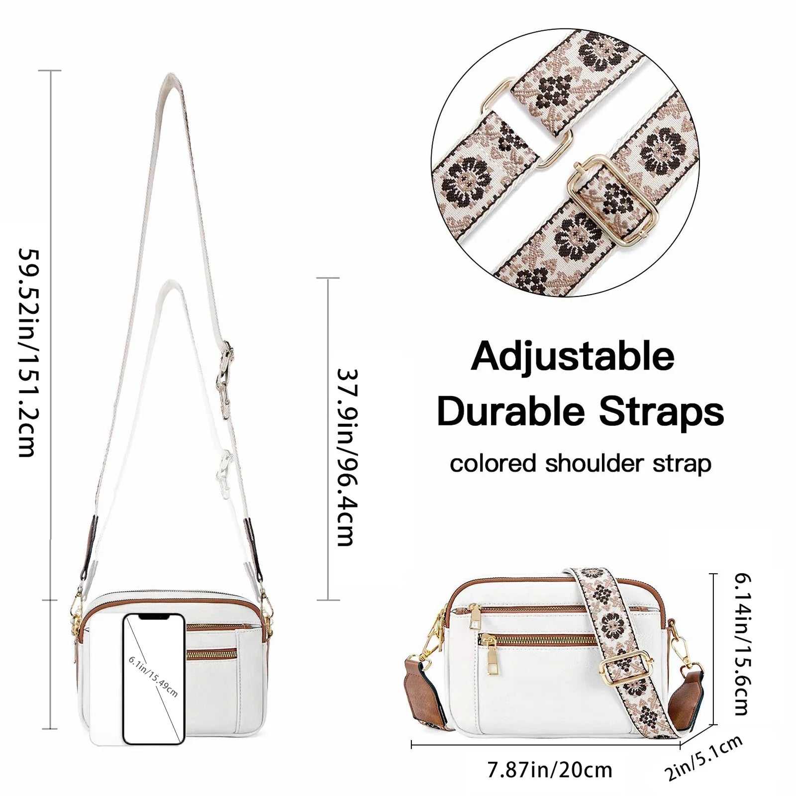 Alessia Moreau | Luxe Crossbody Shoulder Bag For Women