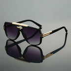 Unisex UV400 Retro Square Aviator Acetate Sunglasses