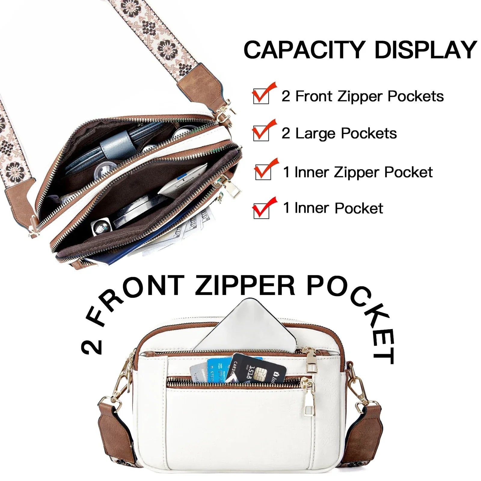 Alessia Moreau | Luxe Crossbody Shoulder Bag For Women