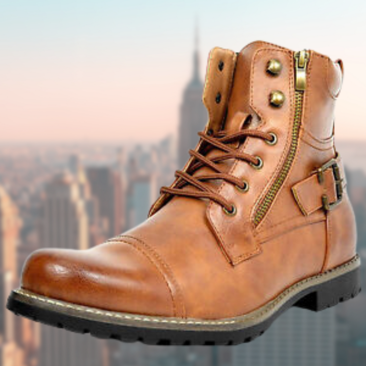 Polished leather motorbike boots for the modern man — Ankle Support