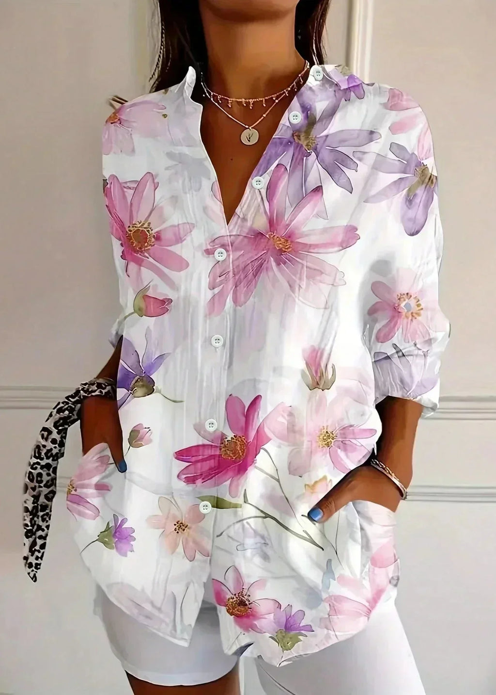 Cotton Button Up Printed Blouse for Australian Summer Everyday Wear