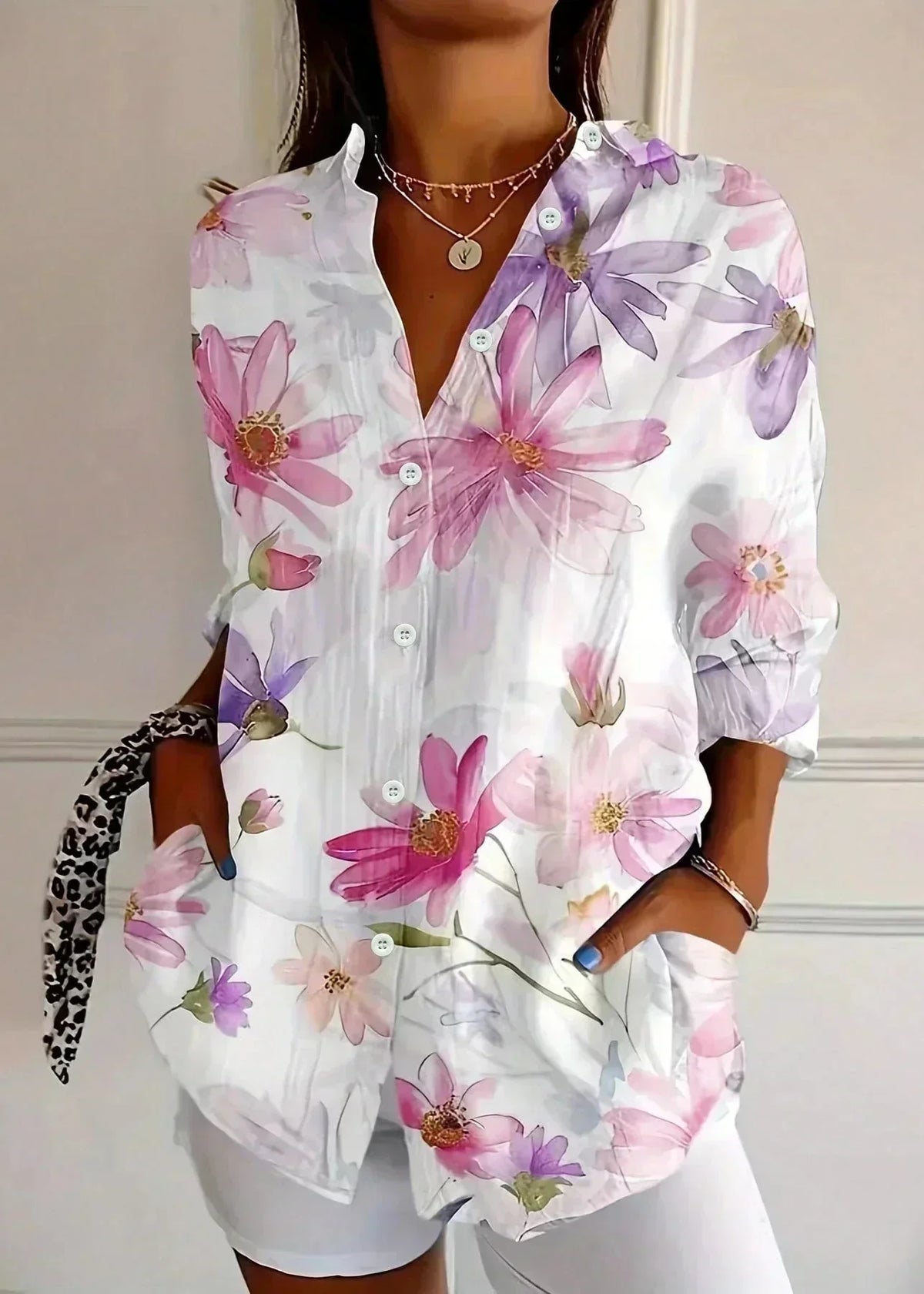Cotton Button Up Printed Blouse for Australian Summer Everyday Wear