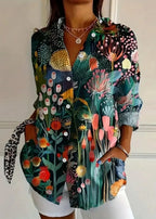 Cotton Button Up Printed Blouse for Australian Summer Everyday Wear