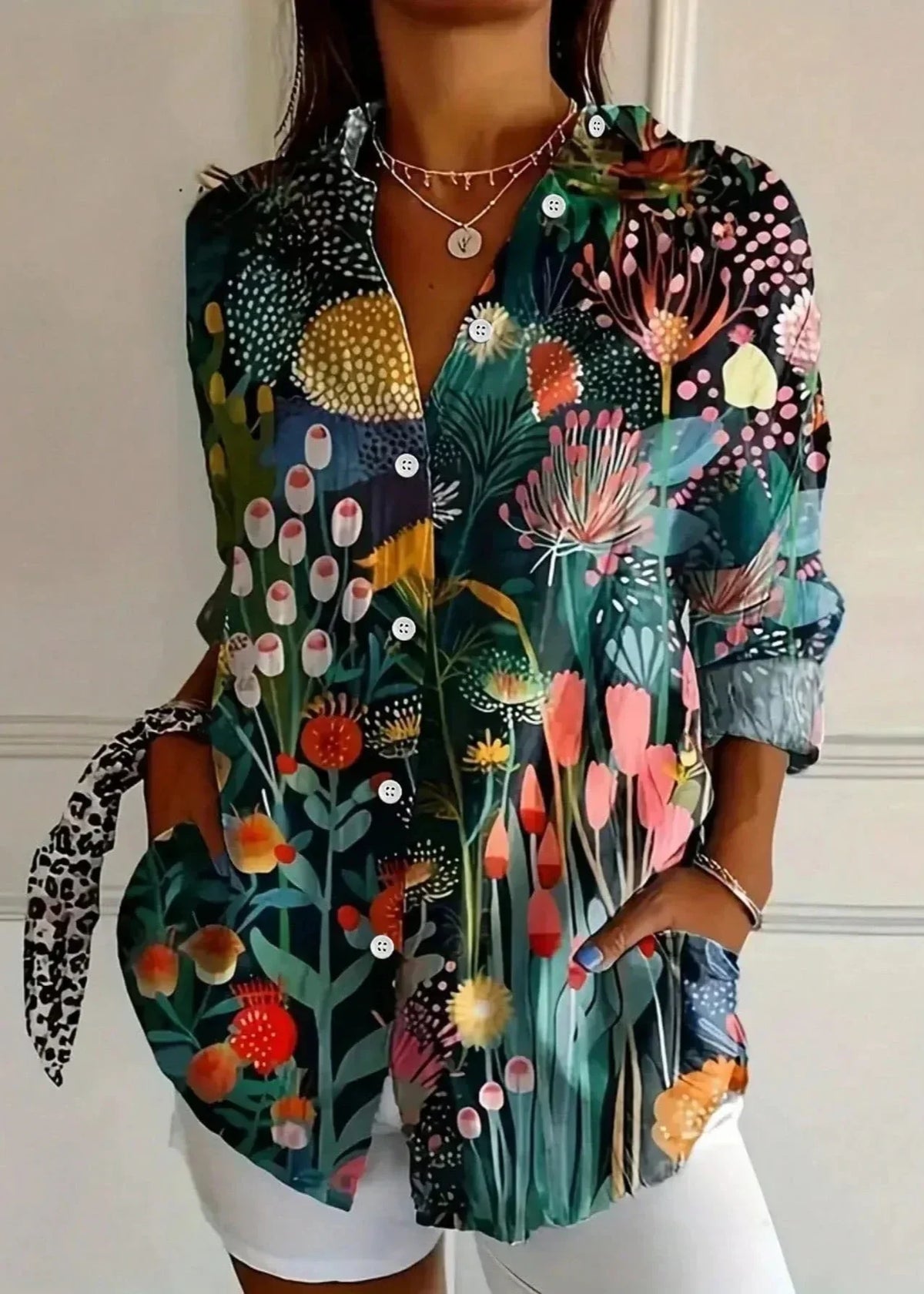 Cotton Button Up Printed Blouse for Australian Summer Everyday Wear