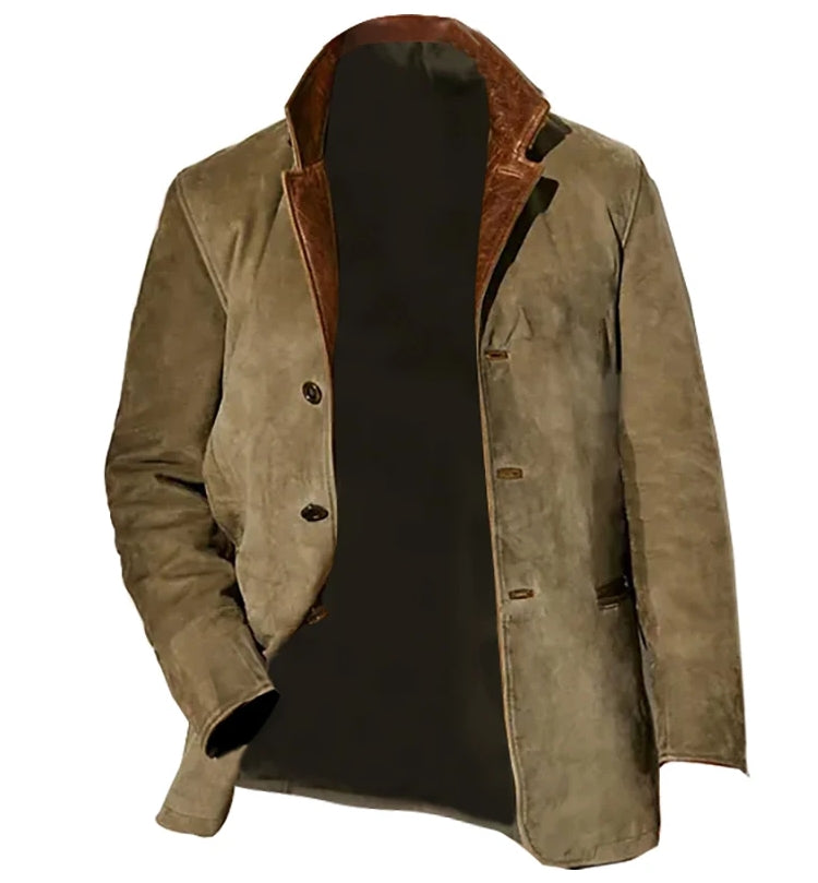 Matteo Sinclair | Vintage Leather Blazer For Men