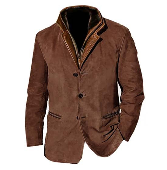Matteo Sinclair | Vintage Leather Blazer For Men