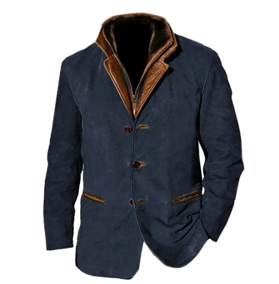 Matteo Sinclair | Vintage Leather Blazer For Men