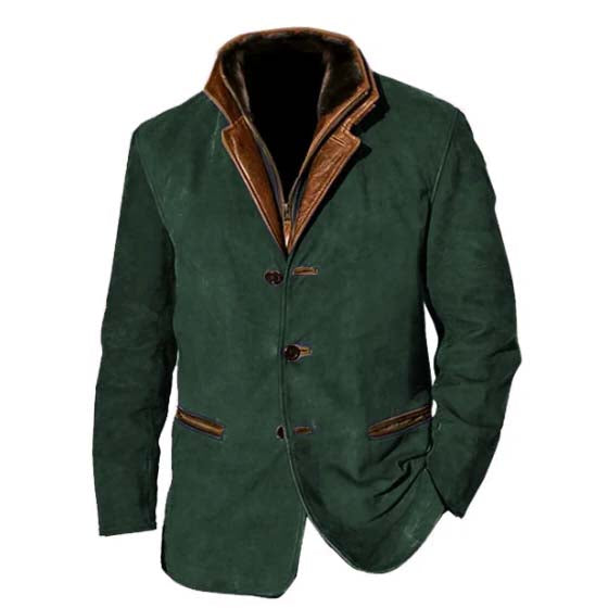 Matteo Sinclair | Vintage Leather Blazer For Men